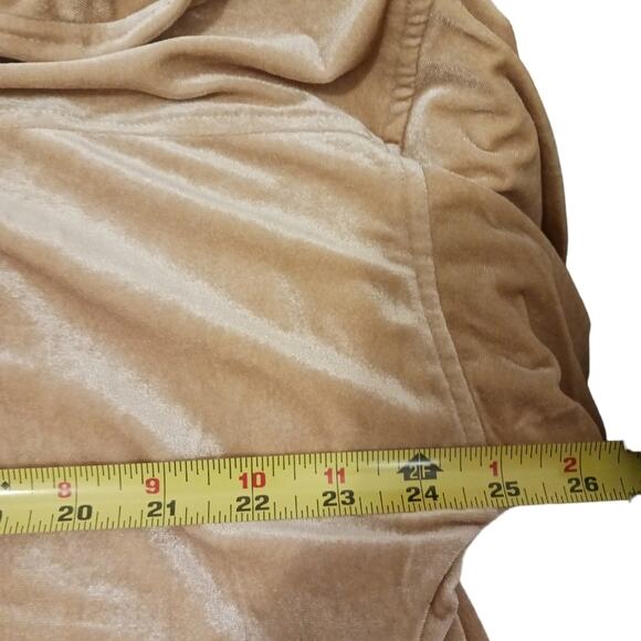Toby Heart Ginger Velvet Trench Long Jacket Love Indie Sz M Beige Velour Classic - Picture 14 of 16